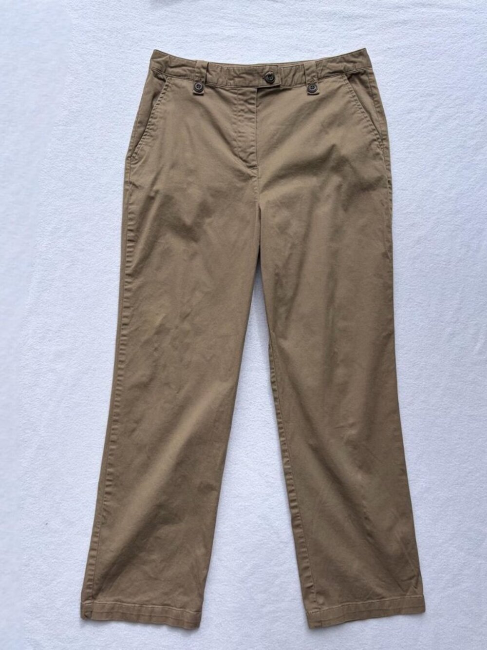 Appleseed's Petites Brown Tan Beige Khaki Straight Leg Chino Pants Sz 8 Petite